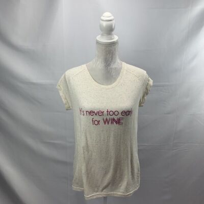 Speckled It s Never Too Early For Wine Pajama T-shirt NWT Pajama Drama Large