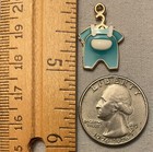 BABY ONE PIECE SUIT Jewelry Charm, Pendant - Gold-toned Enamel Charm ⅝"x 11/16" — photo 4