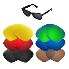 Walleva Replacement Lenses for Ray-Ban Wayfarer RB2140 50mm - Multi Options