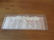 new wedding BRIDAL GARTER IVORY BEADED FLOWER RIBBON NIB BY CARBONNEAU