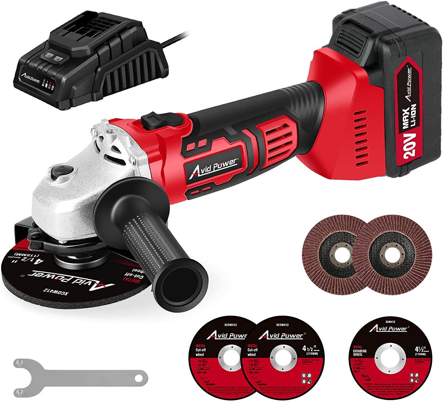 Amoladora Angular Bateria Inalambrica Herramienta Motor 4 Polos De Pulido 20V