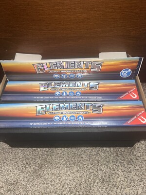 x2 Elements Extra Long Super Size (12 inch) Slim Rolling Papers Ultra Thin Rice