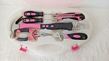 Girly Handy Man 6 Piece Pink Tool Set in a Pink Plastic Carrying Case