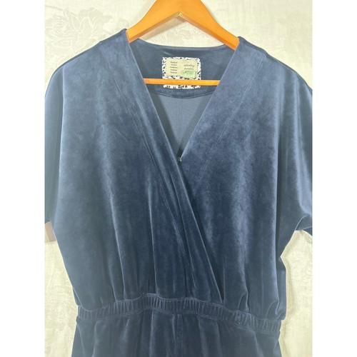 Saturday Sunday Anthropologie Jumpsuit XS Navy Blau Samt Cross Front - Bild 4 von 12