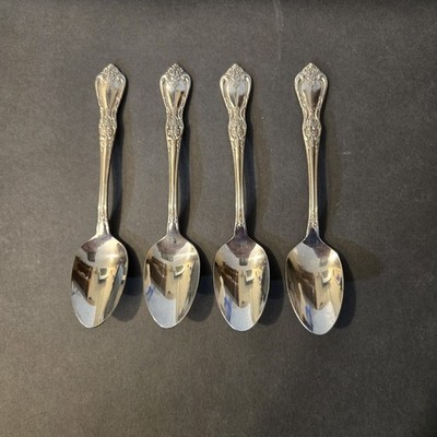 Oneida Distinction Deluxe HH Kennett Square Stainless Teaspoon Lot - Set of 4