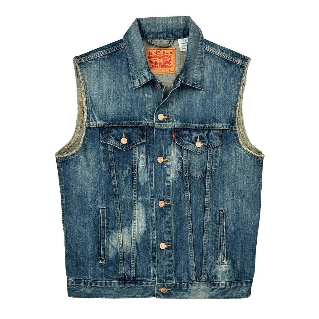 Levis Denim Vest - Large Blue Denim