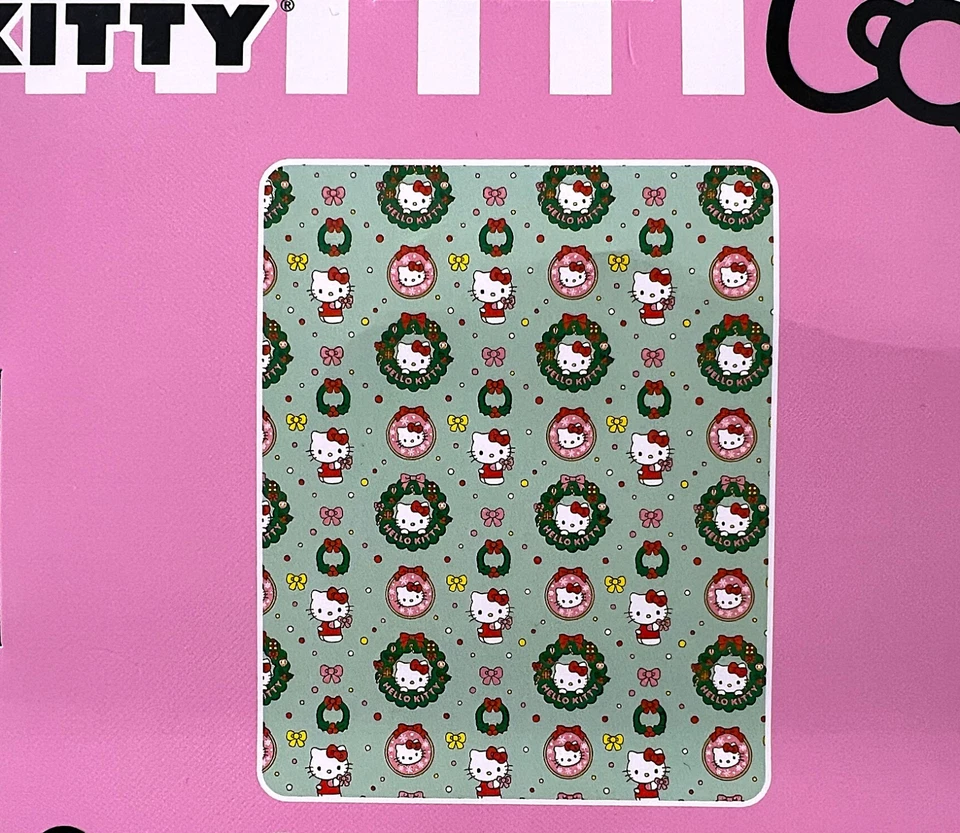 Hello Kitty Christmas Wreath Silk Touch Throw 40x50 Blanket 2025 Sanrio NEW - Image 3 of 3