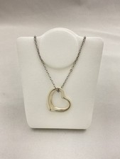 Collana Tiffany & Co. cuore aperto 22 mm argento sterling 925 ciondolo access...