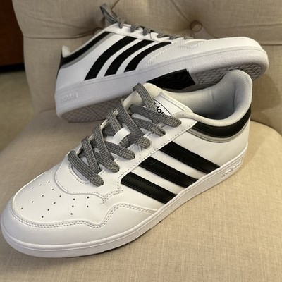 adidas Hoops 4.0 Sneakers Shoes JQ9985 Mens 11  / Womens 12.5 White Black New