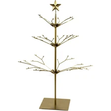 Old World Christmas Gold Metal Ornament Display Tree with Star 14358 23 Inch