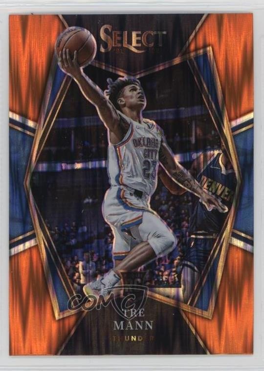 2021-22 Panini Select Premier Level Orange Flash Prizm Tre Mann #141 0c2