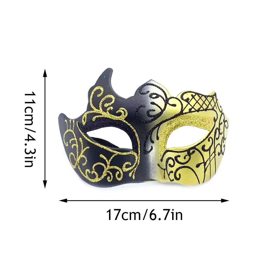 Venetian Roman Warrior Masquerade Party Mask for Men Ball Halloween Prom Phantom - Image 2 of 4