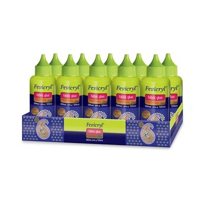 Pidilite Fevicryl Premium Fabric Glue : Pack of 10 (80 g Each)