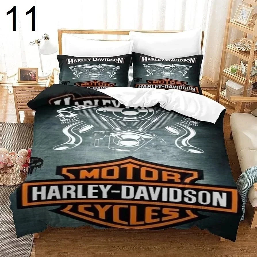 H daviidson's Motorcycle Bedding Set with Pillowcase, Gift For Fans