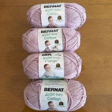 NEW 4 skeins Bernat Softee Baby Cotton Yarn-S...