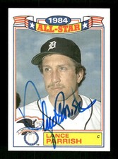 1985 Topps All Star Glossy 20 Lance Parrish signed auto autograph  BXCP59