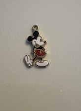   Vintage Walt Disney Productions Gold Tone Enamel Mickey Mouse Charm 3/4in