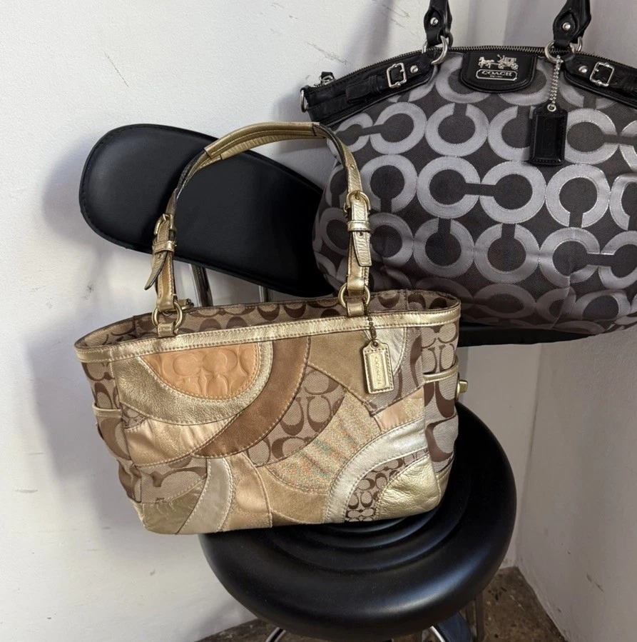 25+ Coach Patchwork Canvas Exterior Tote Bags & Handbags for Women
