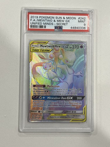Mewtwo & Mew-GX graded PSA 9 for sale on eBay