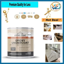 Epoxy Undercoat 1QT White Non-Toxic Waterproof Primer for MDF Plywood