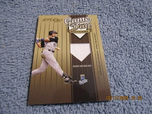 2004 Donruss Studio Game Used Jersey Baseball Card Carlos Beltran Game Day