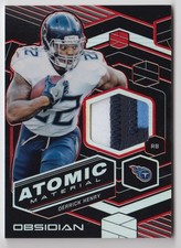 2018 Panini Obsidian Atomic Material Relics Electric Etch Red Derrick Henry 3/5