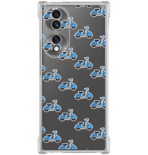 HAOYE Cover Per Huawei Honor 70 5G – Custodia In Vetro Temperato Effetto Marmo Con Bordo In TPU Morbido, Protezione Antiurto Antigraffio, Design Sottile - 3