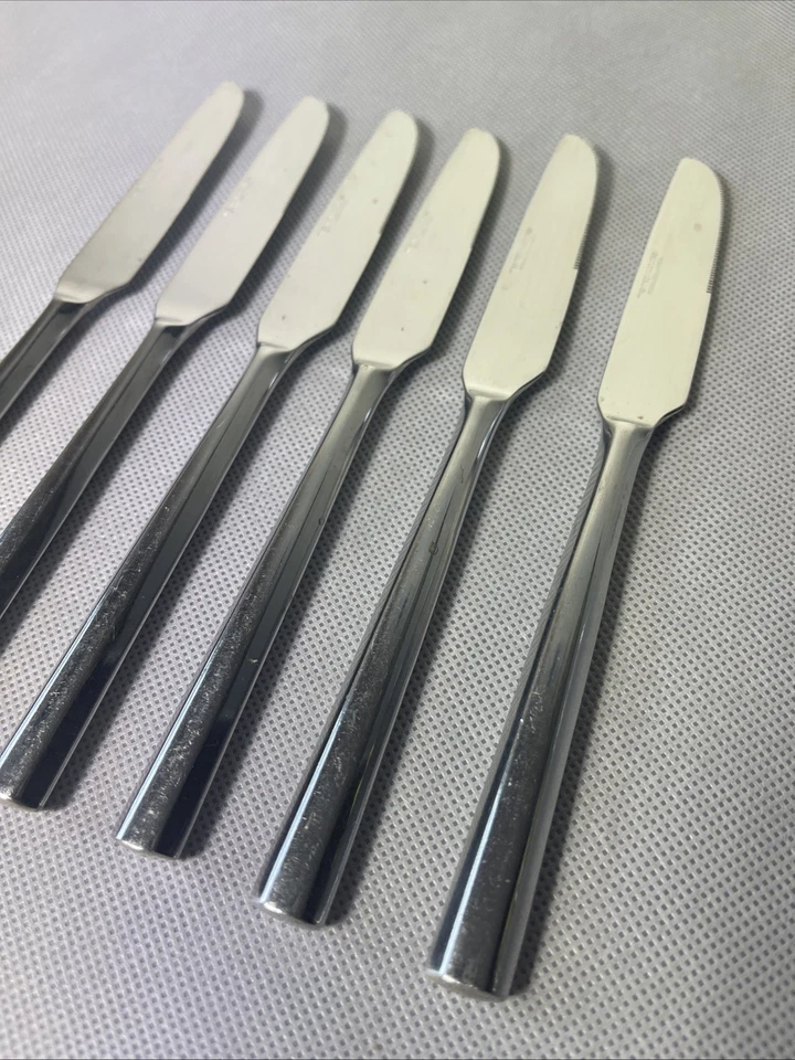Vintage Stainless Steel Flatware The Main Course Lot of 6 Dinner Knives - Image 2 of 4