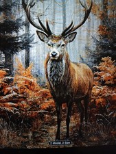Stamped Cross Stitch Forest Animal 14ct 30x40cm 23 Colors Project Bag Included