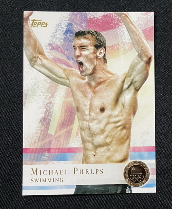 2012 Topps Olympic GOLD MEDAL PARALLEL #100 Michael Phelps SP