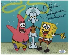 Rodger Bumpass Signed SpongeBob SquarePants Squidward  8x10 Photo ACOA
