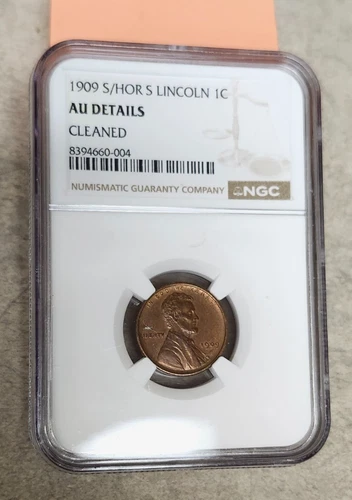 1909-S/Horiz. S Wheat Cent - AU Details - NGC - FS-1502 (Stg E) & VDDR-001