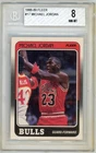 1988-89 Fleer MICHAEL JORDAN #17 3rd Year Bulls Vintage BGS 8 NM-MT (w/9) W139