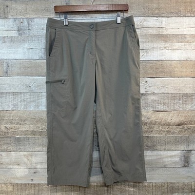 LL Bean Vista Camp Capris Womens 10 Reg Brown Hiking Cargo Pants 268920