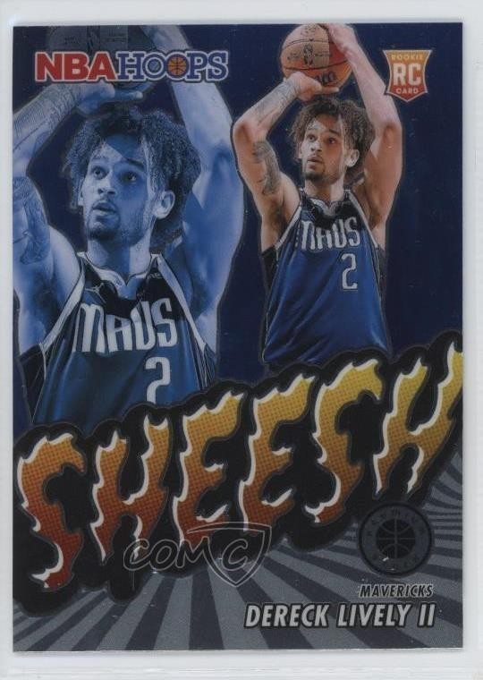 2023-24 Panini NBA Hoops Premium Stock Sheesh Dereck Lively II #13 Rookie RC