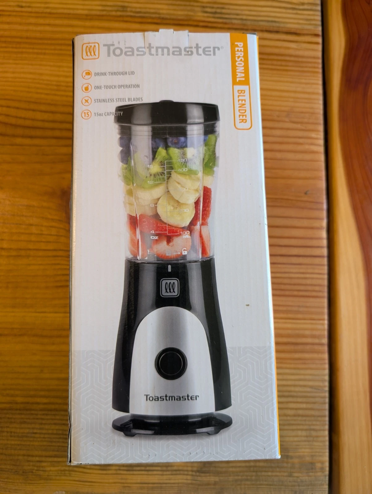 Personal Blender Toastmaster TM-3MBL Drink Through Lid New Original Box Smoothie