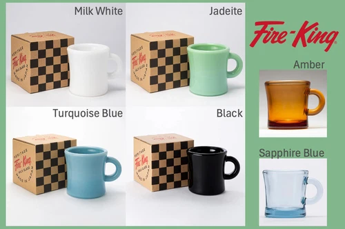3. Fire-King Extra Heavy Mug | Heritage Milk glass Vintage Jadeite Japan Limited