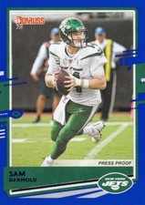2020 DONRUSS BLUE VARIATIONS SAM DARNOLD NEW YORK JETS PRESS PROOF B4239