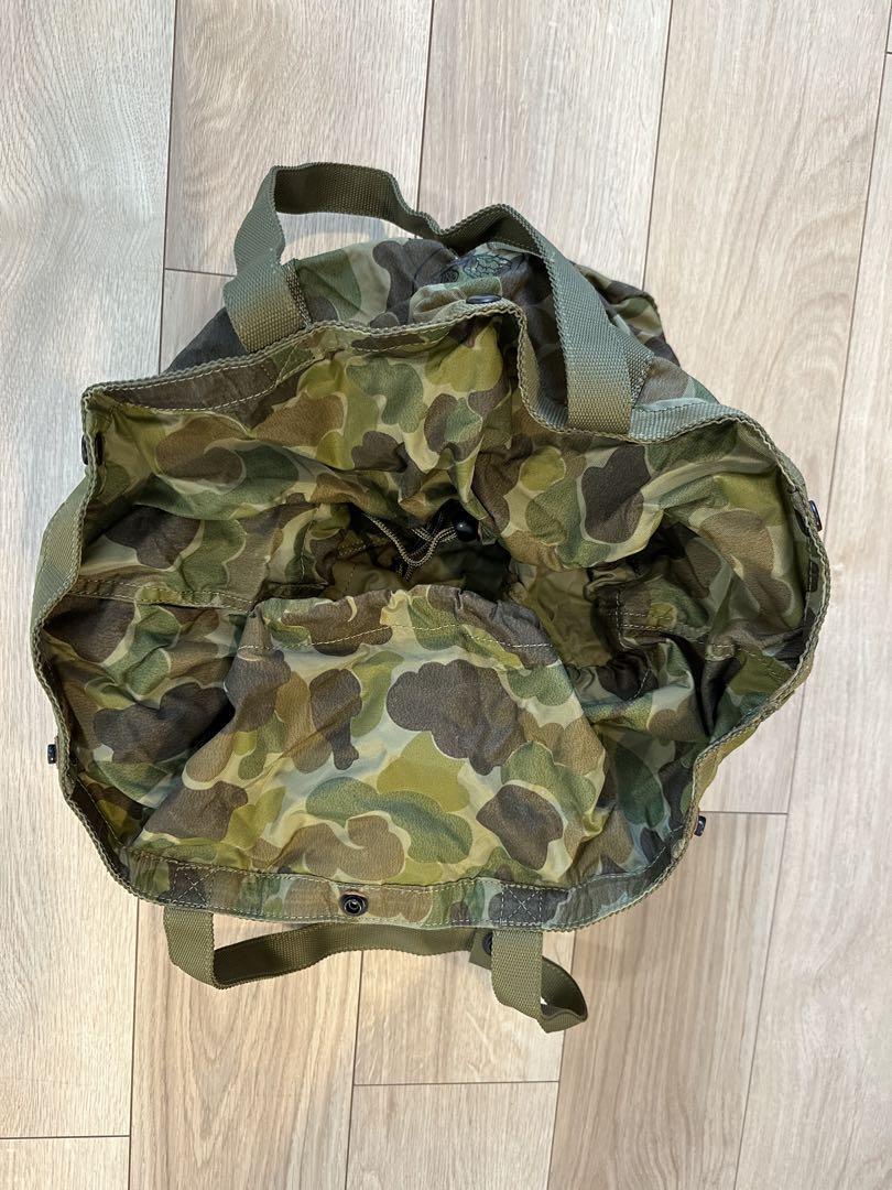 Double RL Packable Camo Tote Bag Nylon Military Style Used Double RL Packable Camo Tote Bag Nylon Military Style Used