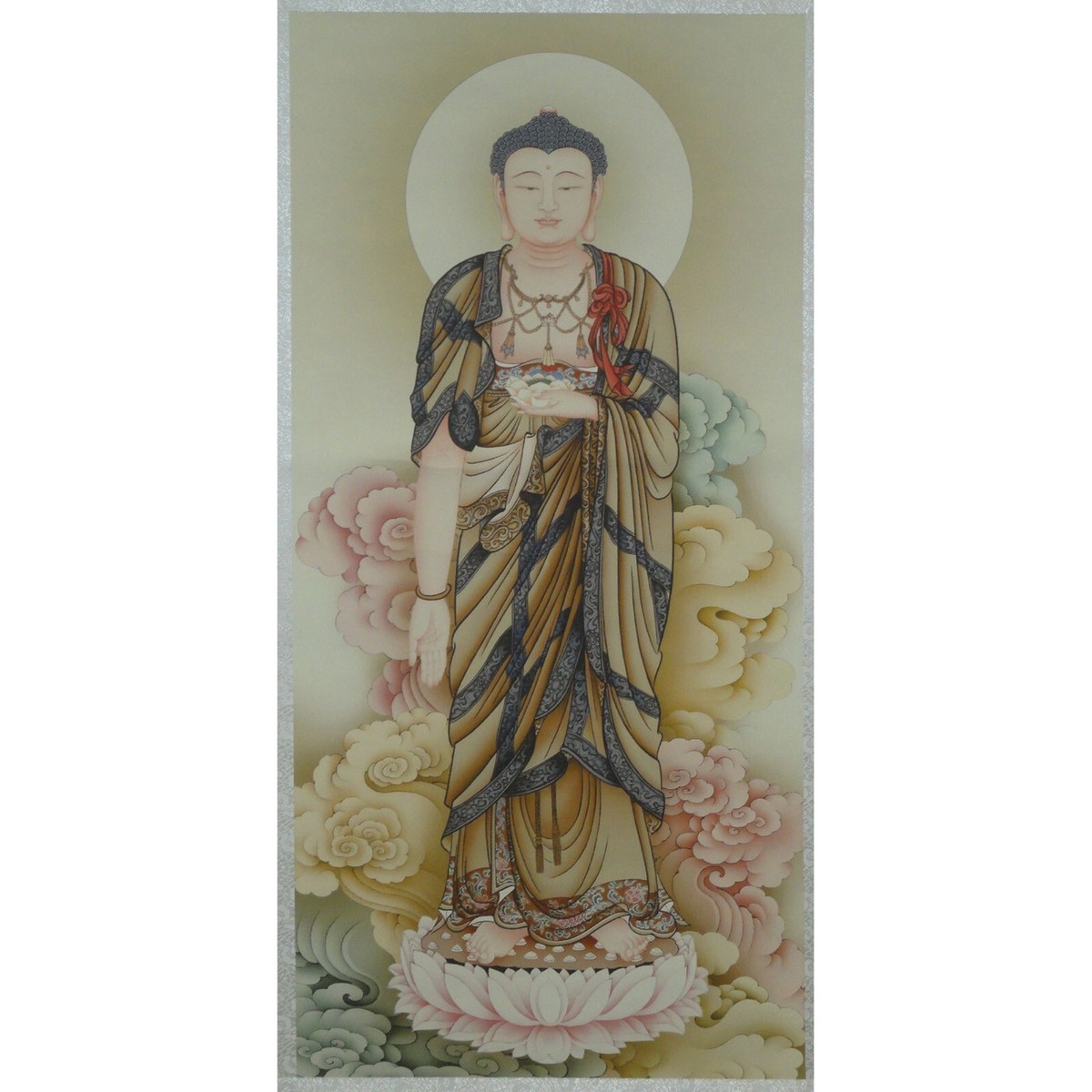 Chinese Hand Painted Standing Sakyamuni Scroll JZ189 | eBay