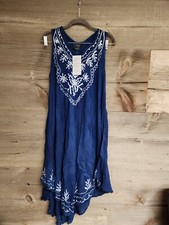 Blue sleeveless dress with tags one size