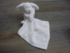 Izziwotnot Soft Plush White Puppy Dog Toy Comforter Blanket Soother Blankie