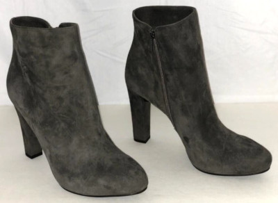 41 US 10   LE SILLA Women GRAY Suede ANKLE BOOTS