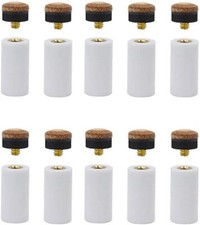 10 Pieces 13 mm Billiard Cue Tips Pool Stick Tips Replacement Kit with Pool C...