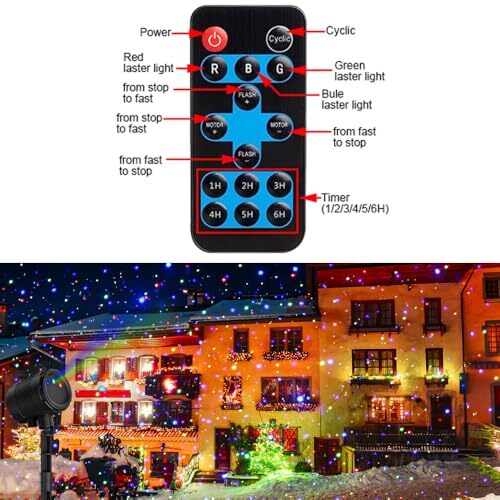 Outdoor Laser Lights, Moving RGB Halloween Christmas Projector Light SA556 - Picture 7 of 7