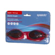 Speedo Riptide Swim Goggles Red Comfort Swimming Goggle NEW