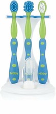 Nuby 4-Stage Oral Care Set with 1 Silicone Finger Massager, Massaging...