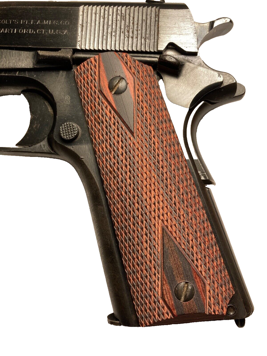 1911 - 1911A1 WWI WWII WOOD PISTOL REMINGTON UMC GRIPS | eBay