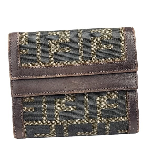 極美品✨FENDI Zucca Compact wallet coin case Fendi Zucca FF Logo Compact Wallet | eBay