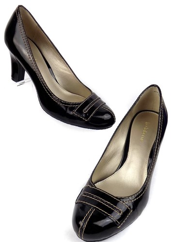 Liz Claiborne Womens Jordana Heels Size 8M Black Faux Patent Leather Pumps - Picture 10 of 10